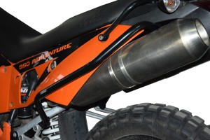 Padací rám HEED pro KTM 950 / 990 Adventure (2002-2012) - černý zadní 