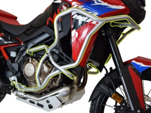 Padací rám HEED pro Honda CRF 1100 Africa Twin (2024 - )- horní +  spodní , stříbrný 
