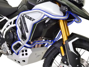 Sada Bunker pro Triumph Tiger 900 (2024 - ...) - Horní a dolní padací rámy stříbrné + ochranné slidery
