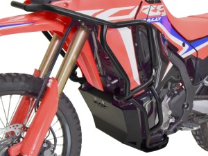 Padací rám pro Honda CRF 300 Rally horní a spodní + kryt motoru hliníkovy černý+ ochranné slidery